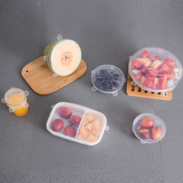 6Pcs Food Silicone Reusable Wrap