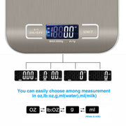 Digital Electronic Kitchen Food  Scale Weight Stainless Steel