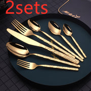 Textured Handle Western Cutlery