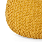 Bordeaux Knitted Cotton Round Pouf by Ainuro