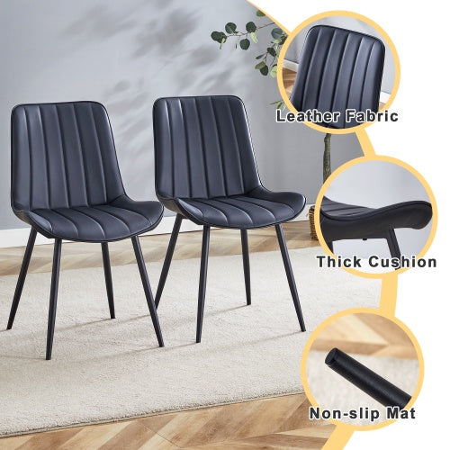 Black Dining Chair Set - Four Pieces by Ainuro