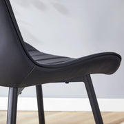 Black Dining Chair Set - Four Pieces by Ainuro