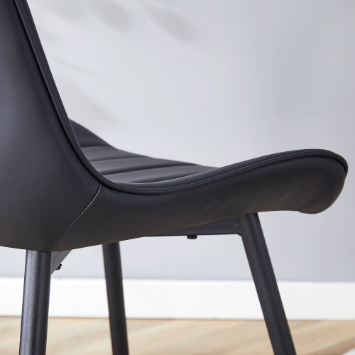 Black Dining Chair Set - Four Pieces by Ainuro