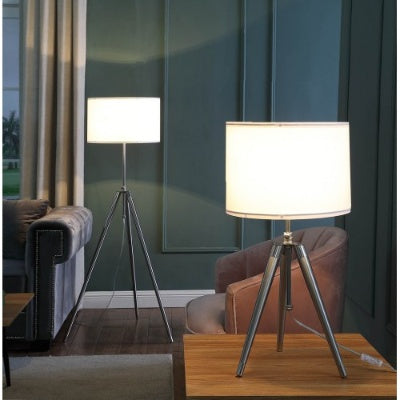 Chrome Silver Metal Floor Lamp by Ainuro