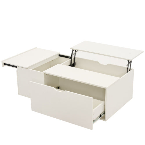 Lift Up Wooden Coffee Table With Drawer, For Living Room