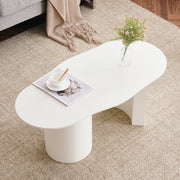 White Wooden Modern Table Abstract Cloud Shaped