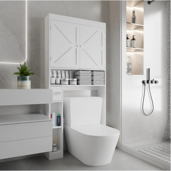 Over The Toilet Storage Cabinet With 2 Door