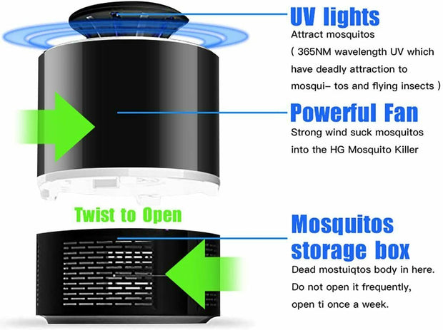 UV Outdoor Indoor Fly Bug Insect Zapper Trap USB