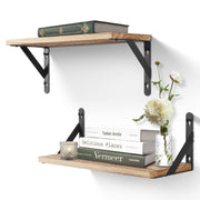 2x Wooden Floating Shelves Wall Mounted