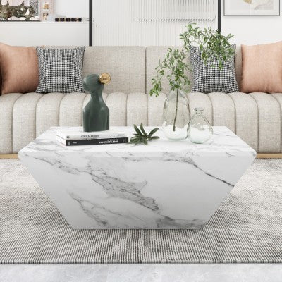Marbling Veneer  PVC Coffee Table