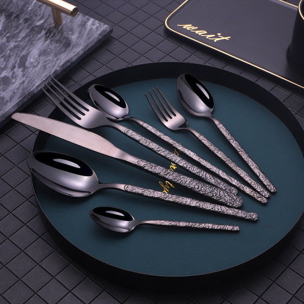 Textured Handle Western Cutlery